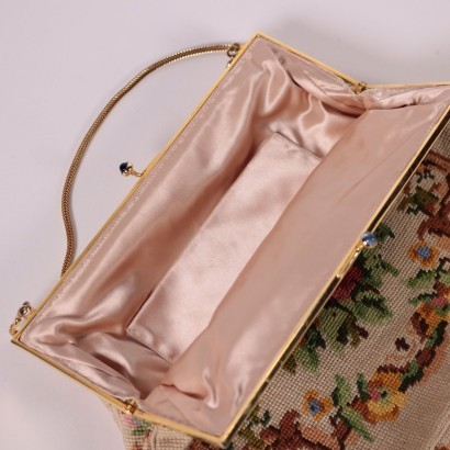 Handbag With Vintage Embroidered Flowers