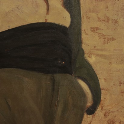 Figure By Pietro Leidi Oil on Canvas 20th Century