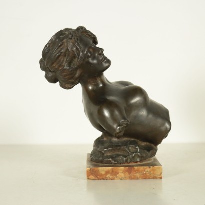 Female Bust Bronze Italy 20th Century