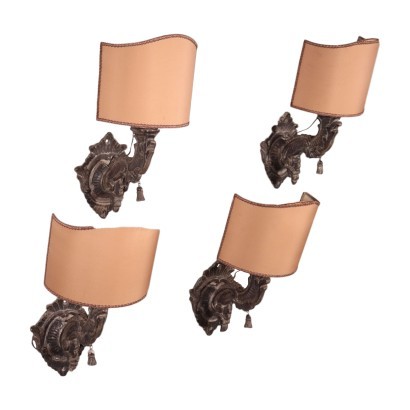 Group of 4 Barocchetto Wall Lights Italy 18th Century