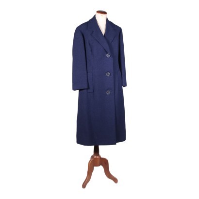 Vintage Dark Blue Coat Wool 1970s