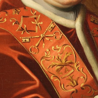 Portrait Du Pope Pie VI Huile Sur Toile XVIII Siècle