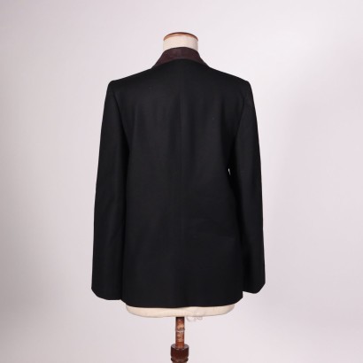 Vintage Wool and Satin Woman Jacket Italy 1980s-1990s