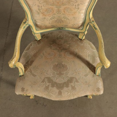 Pair of Barocchetto Revival Armchairs Italy 20th Century