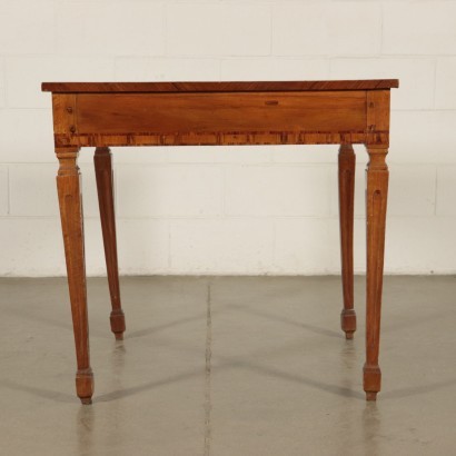 Small Piacentine Neo-Classical Table Walnut Olive Italy 18th Century