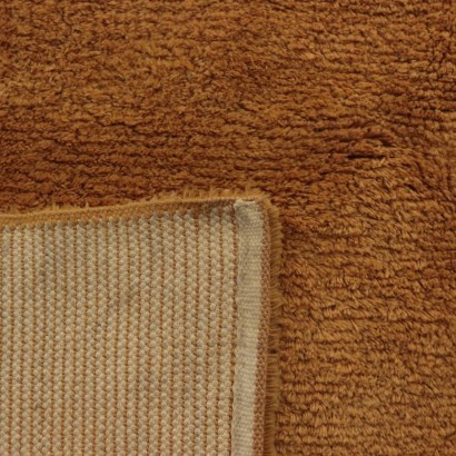 Vintage Yellow Shaggy Carpet Cotton Wool 20th Century