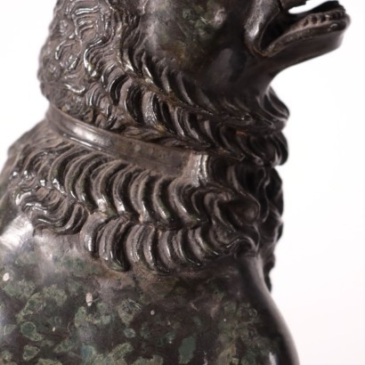 Sculpture Marbre Serpentin Noir et Vert Italie '700