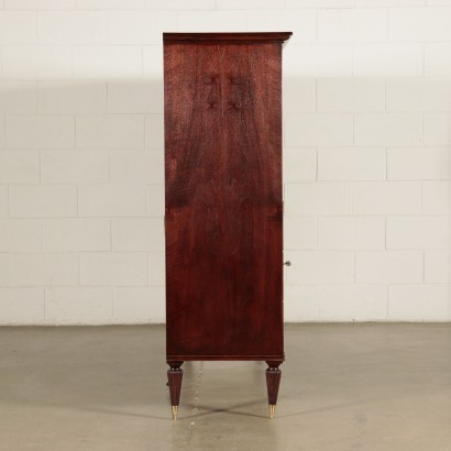 Cabinet Mahogany Veneer Brass Italy 1950s