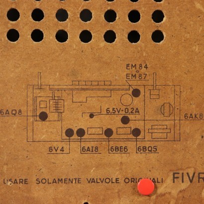 Système radio à plateau tournant des années 1960