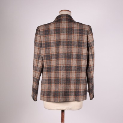 Vintage Herno Brown Tartan Jacket Piedmont Italy 1980s-1990s
