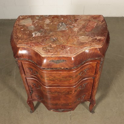 Revival Cabinet Bronze Red Marble Italy 20th Century