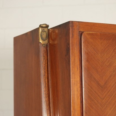Cabinet Veneered Wood Maple Brass Italy 1950s