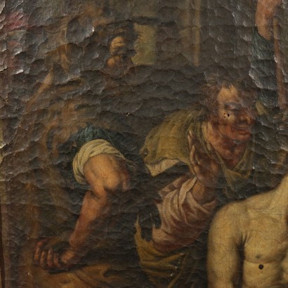 Christ Mocked Oil On Canvas Italian School 17th 18th Century