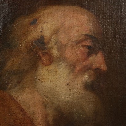 Face Of Profet Oil On Canvas Italian School 18th Century