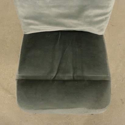 Small Armchair Foam Velvet Metallic Enamelled Italy 1960s