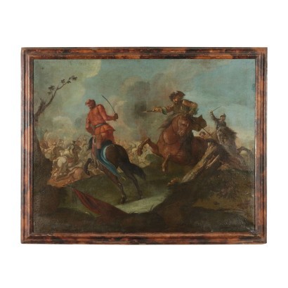 arte, arte italiano, pintura italiana antigua, escena de batalla