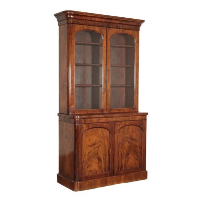 Cupboard Walnut Glass Maple Brazilian Rosewood England Late 1800