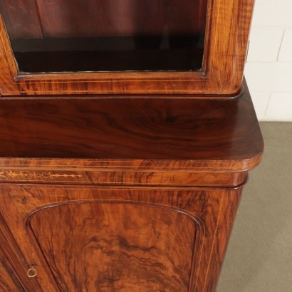 Cupboard Walnut Glass Maple Brazilian Rosewood England Late 1800