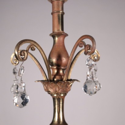 Chandelier Brass Glass Italy 20th Century