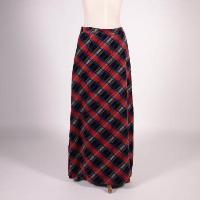 Vintage Velvet Skirt Italy 1980s 1990s