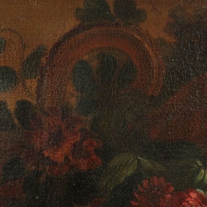 arte, arte italiano, pintura italiana antigua, Bodegón grande con jarrón y flores