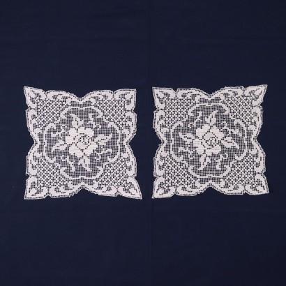 Pair of Doilies in Filet