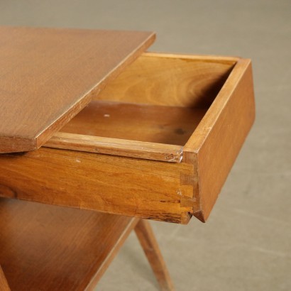 Bedside Tables Sessile Oak Veneer Solid Wood Italy 1950s