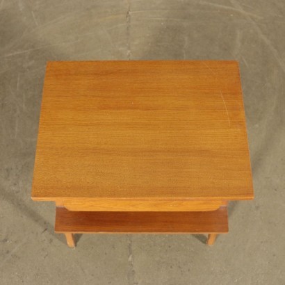 Bedside Table Solid Wood Sessile Oak Veneer Italy 1950s