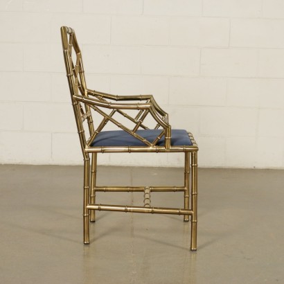 Chair Foam Brass Leatherette Italy 1950s-1960s Italian Production