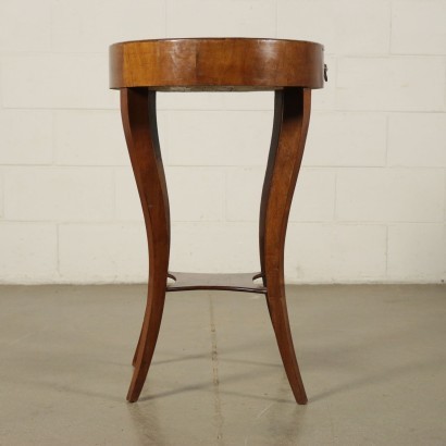 Small Revival Table Mahogany Walnut Marple Italy 20th Century