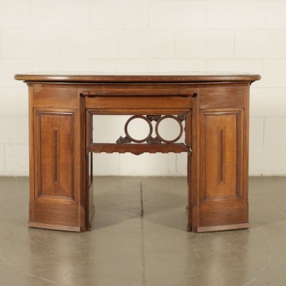 Liberty Desk with Swivel Armachair Mahogany Italy 20th Century