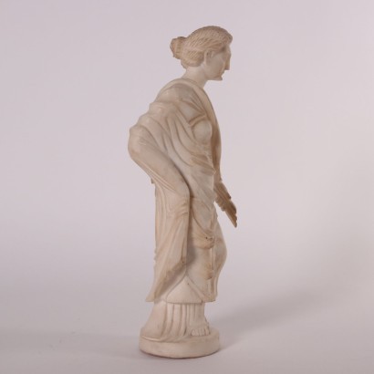 Sculpture of a Roman Matron White Marble Italy 19th Century