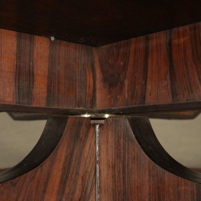 Turning Bookcase Veneered Wood Italy 1960s