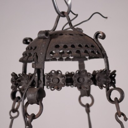 Alessandro Mazzucotelli Chandelier Iron Milan 19th-20th Century