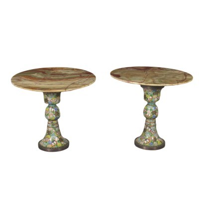 Pair of Small Tables Onyx 20th Century