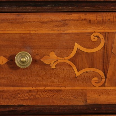 Inlaid Baroque Chest of Drawers Marple Oilive Beech Italy 18th Century