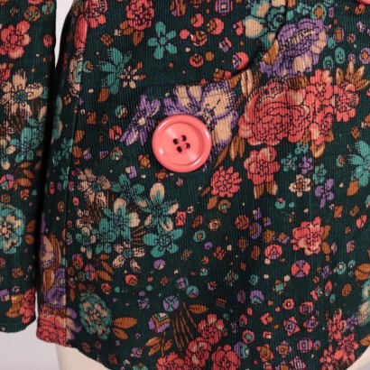 Blazer Vintage à Fleurs Coton Années 1980