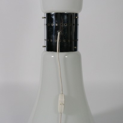 Lamp Glass Chromed Metal Italy 1960s 1970s