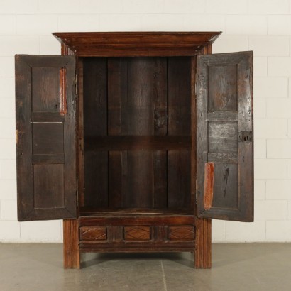 Wardrobe with Two Paneled Doors Chestnut Italy 19th Century