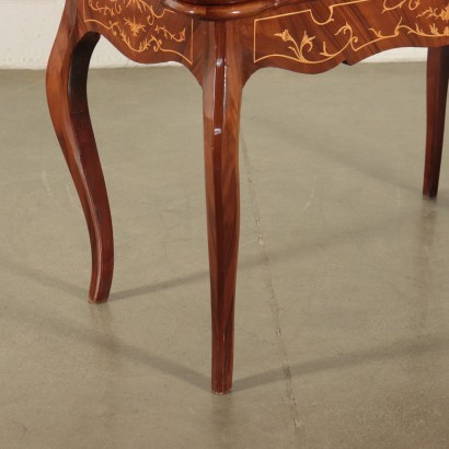 Revival Inlaid Game Table Mahogany Walnut Marple Italy 20th Century