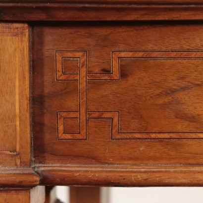 Neo-Classical Revival Table Walnut Marple Italy 20th Century