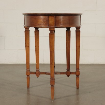 Neo-Classical Revival Table Walnut Marple Italy 20th Century