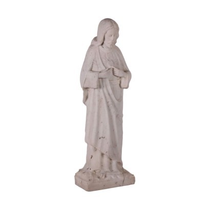 Marmorstatue des Heiligen Herzens Jesus Italien XIX-XX Jhd