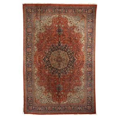 Mechanical Carpet Wool Cotton Italy 1990s