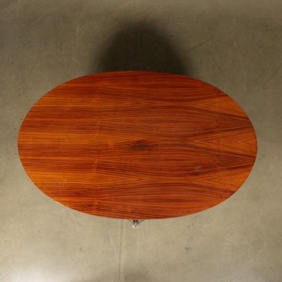 Table Ovale Sergio Mazza Placage palissandre Laiton Italie Années 60