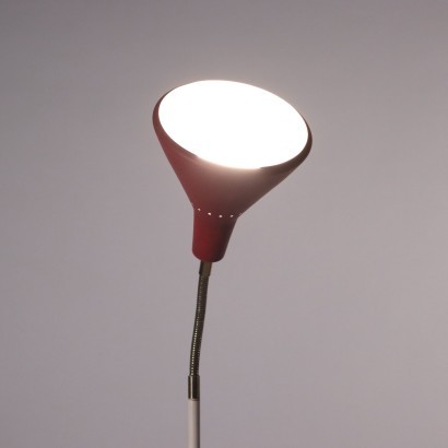 Lamp Enamelled Metal Aluminum Marble Italy 1950 1960s