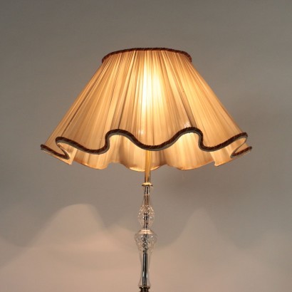 Floor Lamp Brass Crystal Italy 20th Century