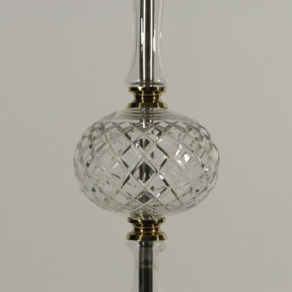 Floor Lamp Brass Crystal Italy 20th Century