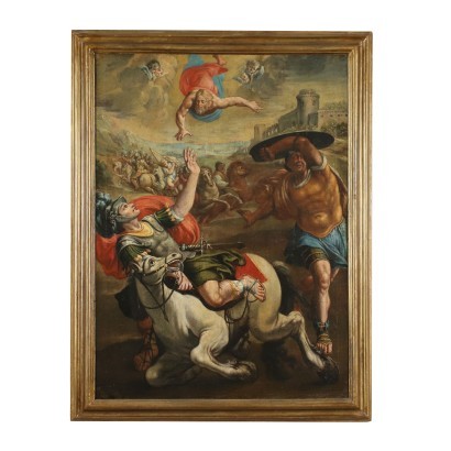 The Conversion Of Saul Oil On Canvas Italian School 18th Century