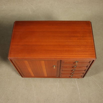 Small Furnitures Mahogany Veneer Brass Italy 1960s-1970s